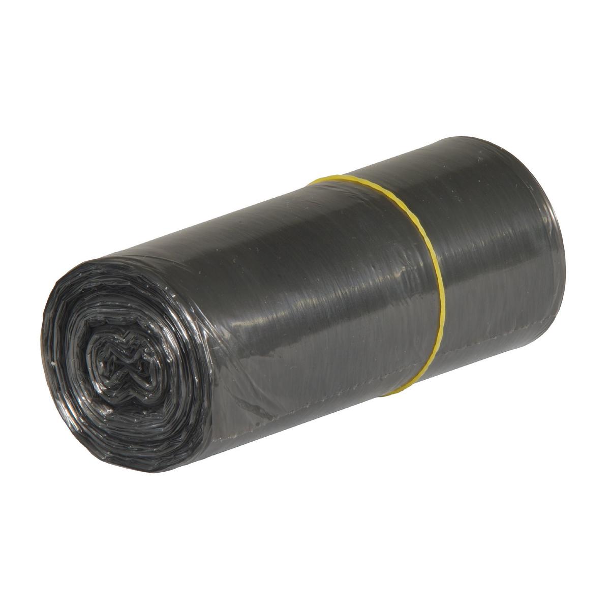 Müllbeutel  30 Liter, 11 µ, LDPE grau, 500 x 600 mm | 50 Stück/Rolle 