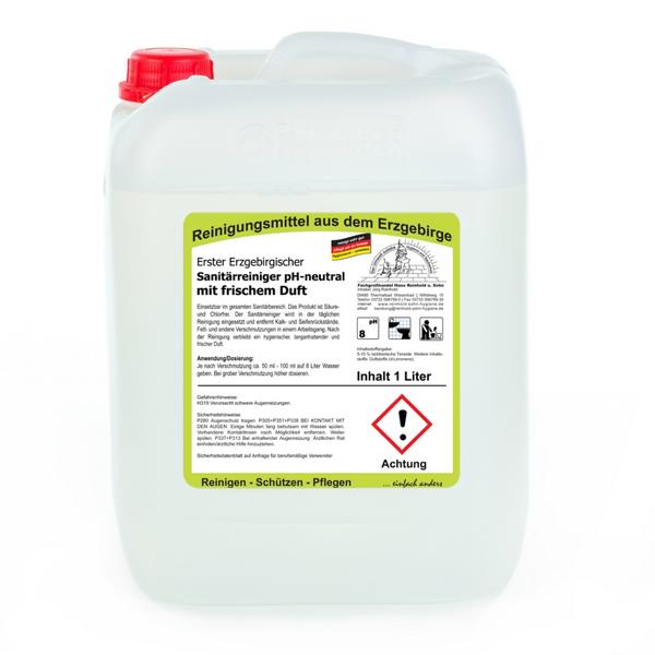 Erster Erzgebirgischer Sanitärreiniger pH-neutral mit frischem Duft | 10 Liter 
