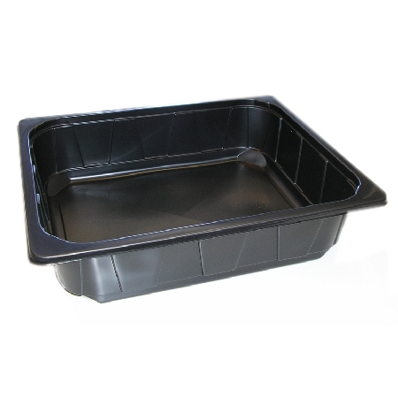 *ECO PP Gastro-Schale GN1/2, 325 x 265 x  80 mm, 5000 ml, schwarz | 96 Stück 