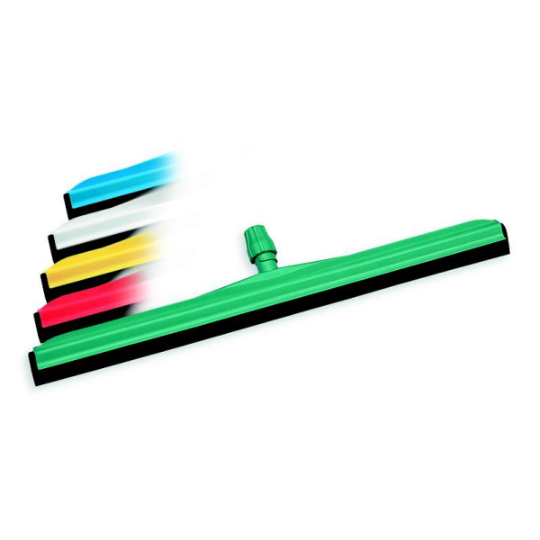 Moosgummiwischer/Wasserschieber/Bodenwischer 35 cm, doppelt, Kunststoffkörper, weißer Gummi 
