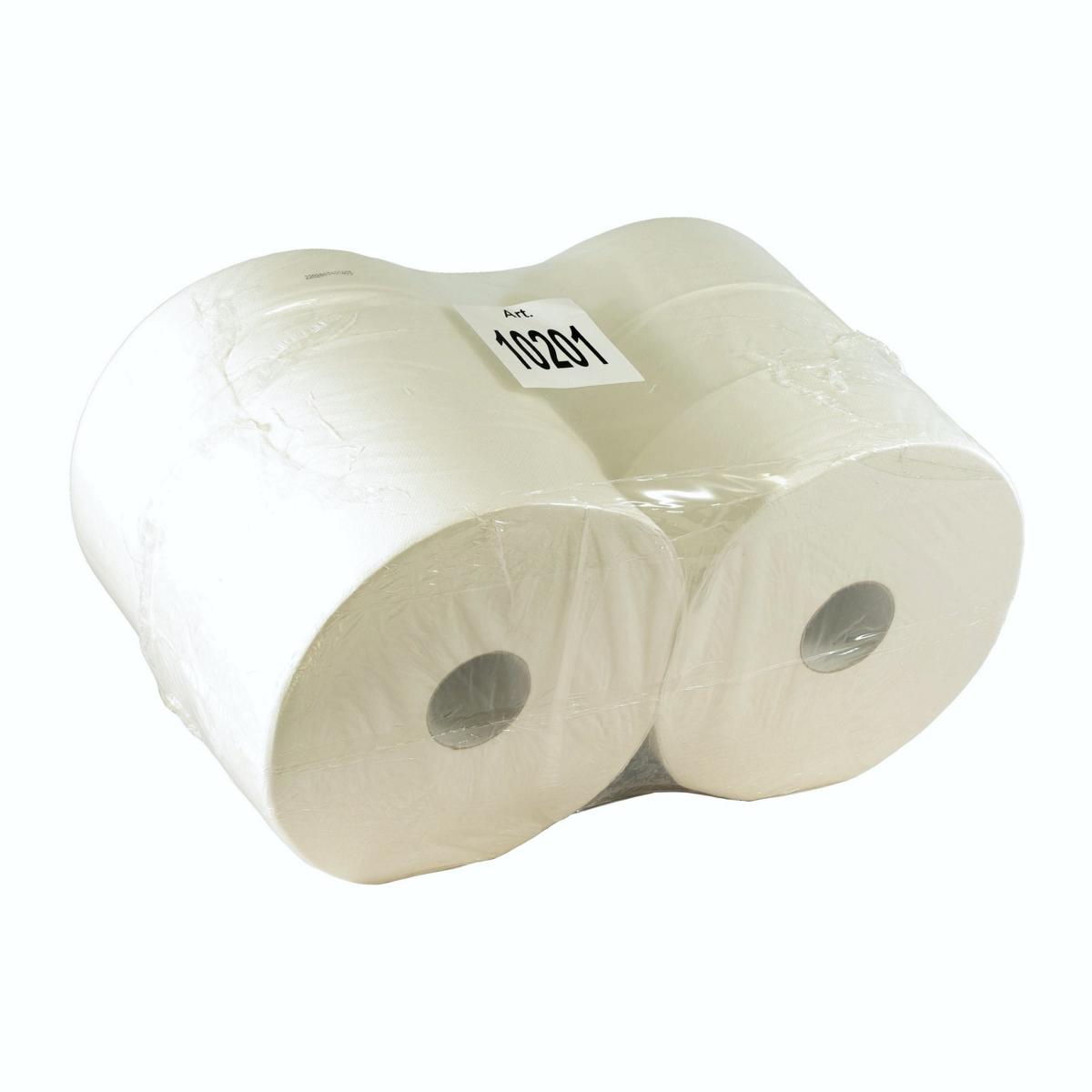 Toilettenpapier Großrolle 2-lagig, T-75 weiß, 300 m, perforiert, "Multi-Rolle", 1670 Blatt/Rolle | 6 Rollen/Sack
