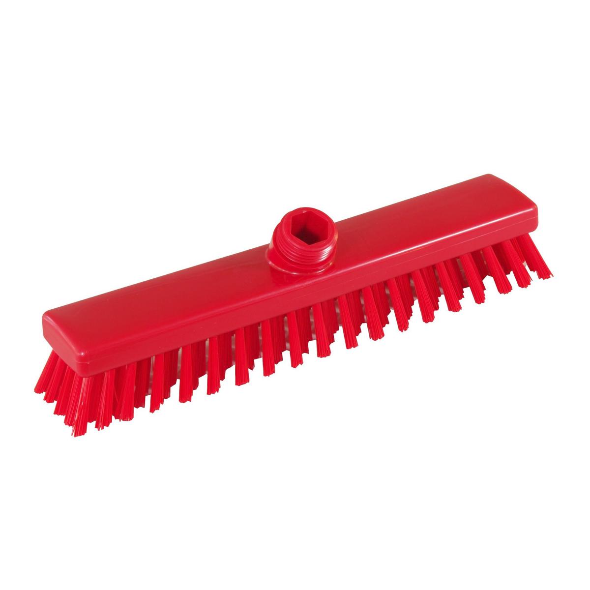 Hygiene - Schrubber, Außengewinde mit Innensechskant, 28 cm | rot 
