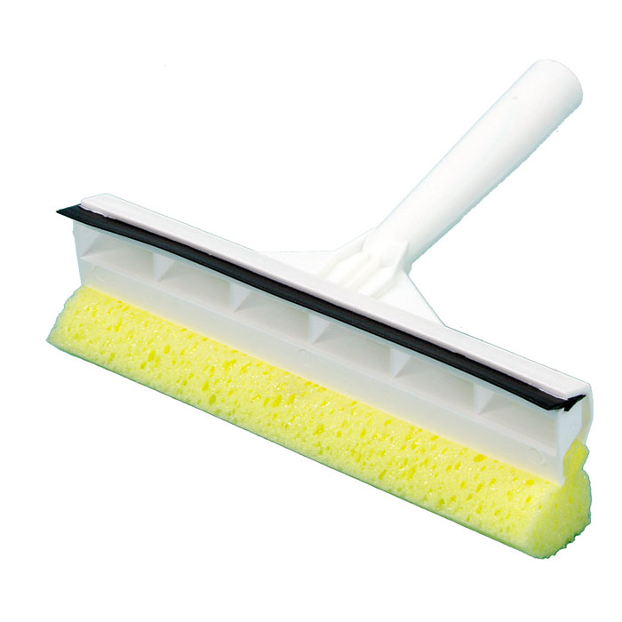 Fensterschwammwischer mit Griff | 20 cm weiß
