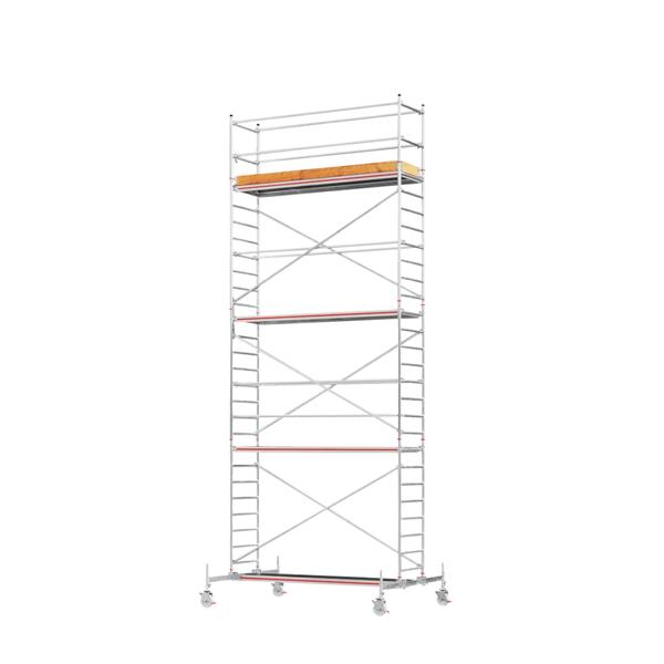 Mietgebühr: Fahrgerüst aus Aluminium | Standhöhe von 6,60 m (Mietgerät 98843) 
