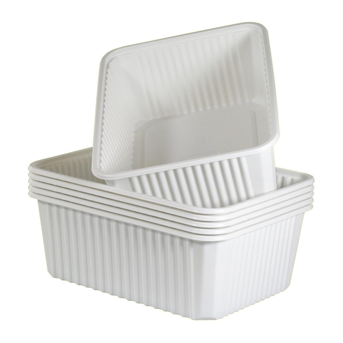 *Kunststoffschale PP, 1000 ml, 180 x 133 x 66 mm weiß | 300 Stück 
