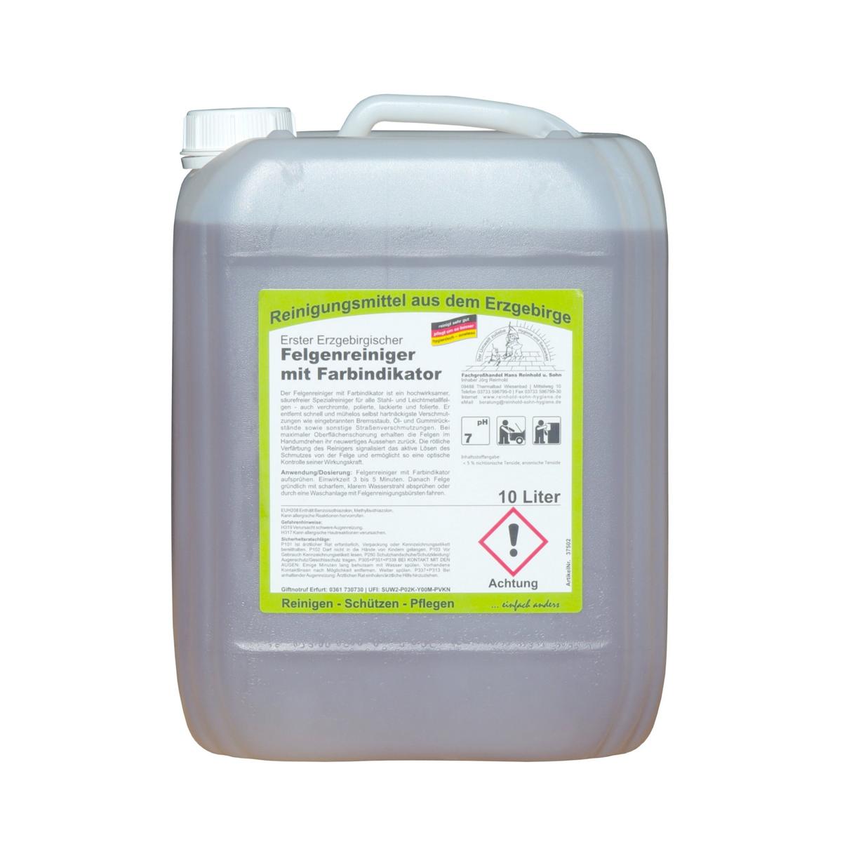 Erster Erzgebirgischer Felgenreiniger mit Farbindikator | 10 Liter 
