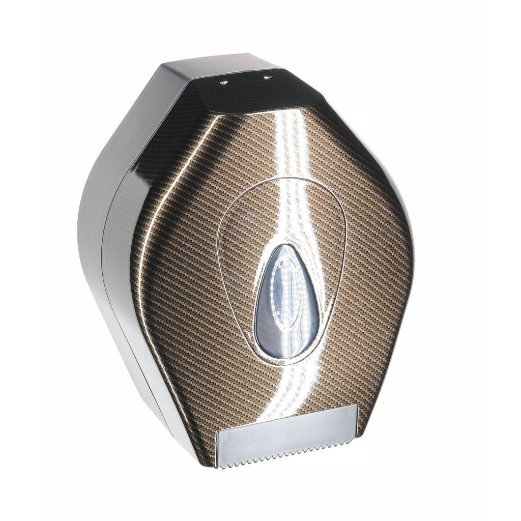 Toilettenpapier-Großrollen-Spender "Unique Exclusive" | Carbon Hochglanz 
