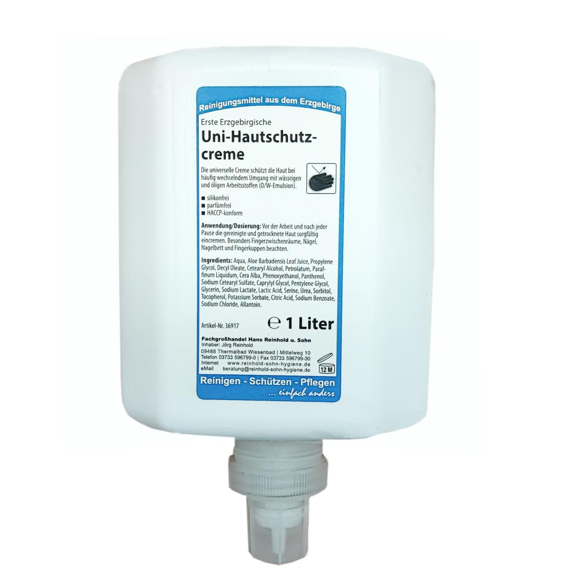 Erste Erzgebirgische Uni-Hautschutzcreme | 1 Liter-Patrone 
