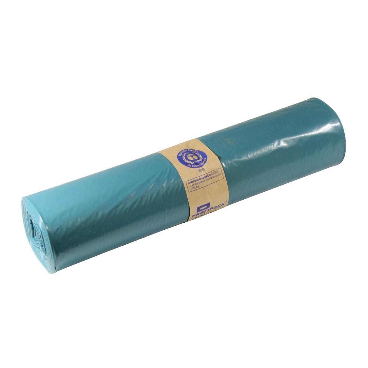 Müllsack  120 Liter, 37 µ, Typ 60, LDPE blau, 700 x1100 mm | 25 Stück/Rolle 
