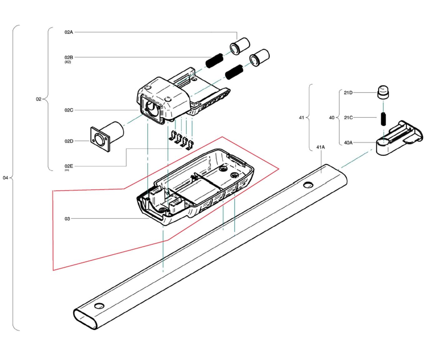 Zubehör/Ersatzteil: Befestigungsschale für Batteriehalter 
