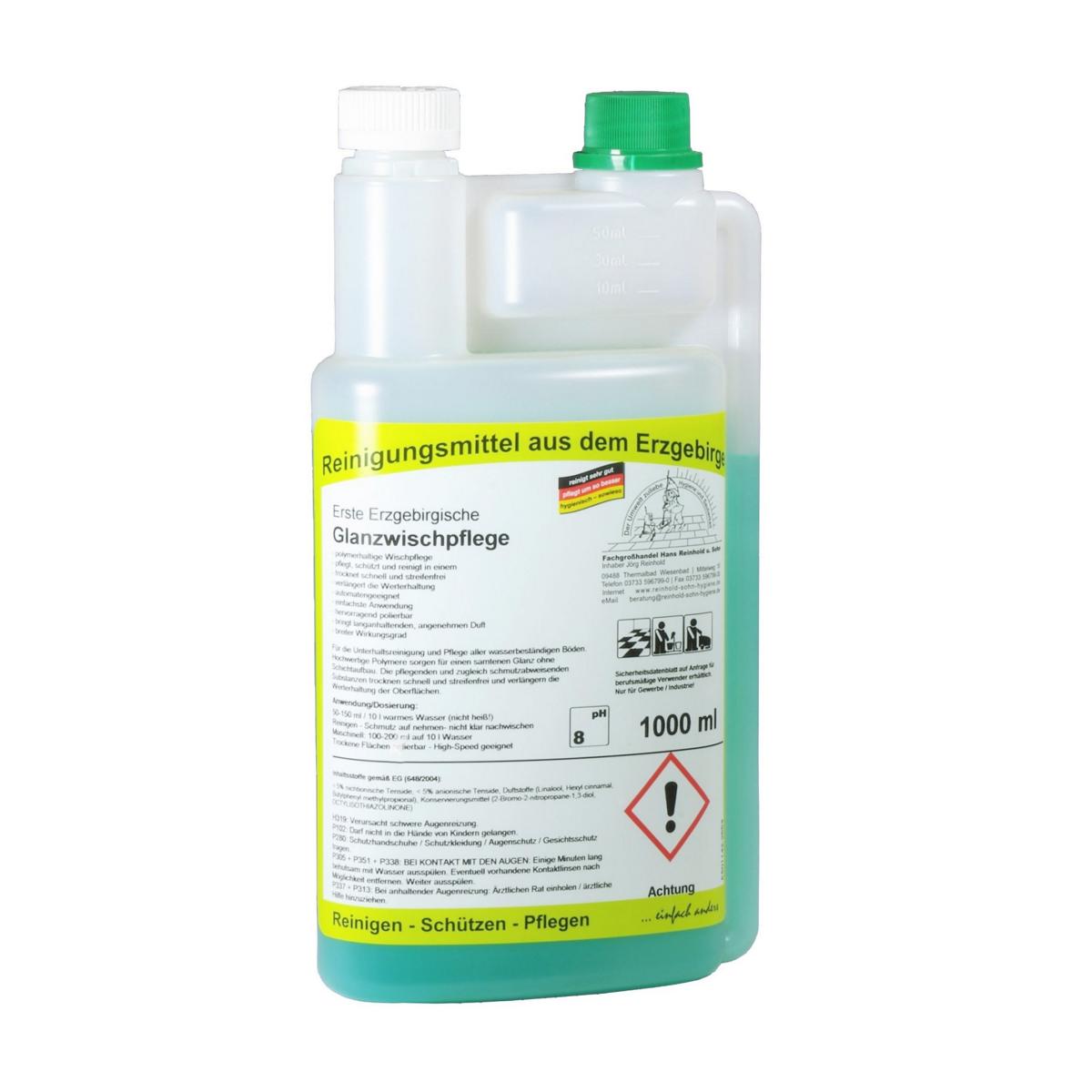 Erste Erzgebirgische Glanzwischpflege | 1 Liter Dosierflasche 
