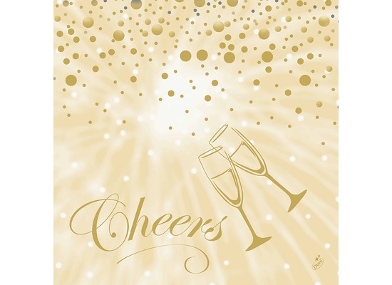 Dunilin Servietten 40 x 40 cm, 50 Stück/Pack | mit Motiv Best Wishes & New Year 