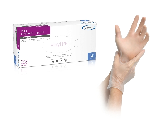 Einweghandschuhe Vinyl puderfrei "MaiMed®-vinyl PF", 100 Stück/Box | Größe S 
