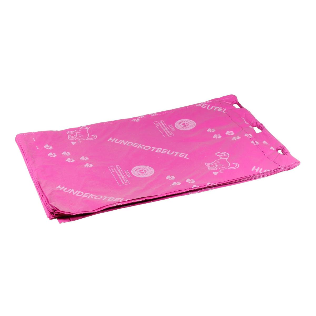 Hundekotbeutel/Müllbeutel, 20 µ, LDPE rot, 200 x 320 + 30 mm, geblockt | 50 Beutel 
