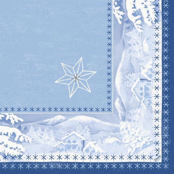 Dunilin Servietten 40 x 40 cm, 50 Stück/Pack | mit Motiv Snowland 