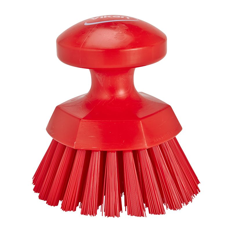 Handbürste "Vikan" rund, Borsten 44 mm hart, Ø 11 cm | rot 