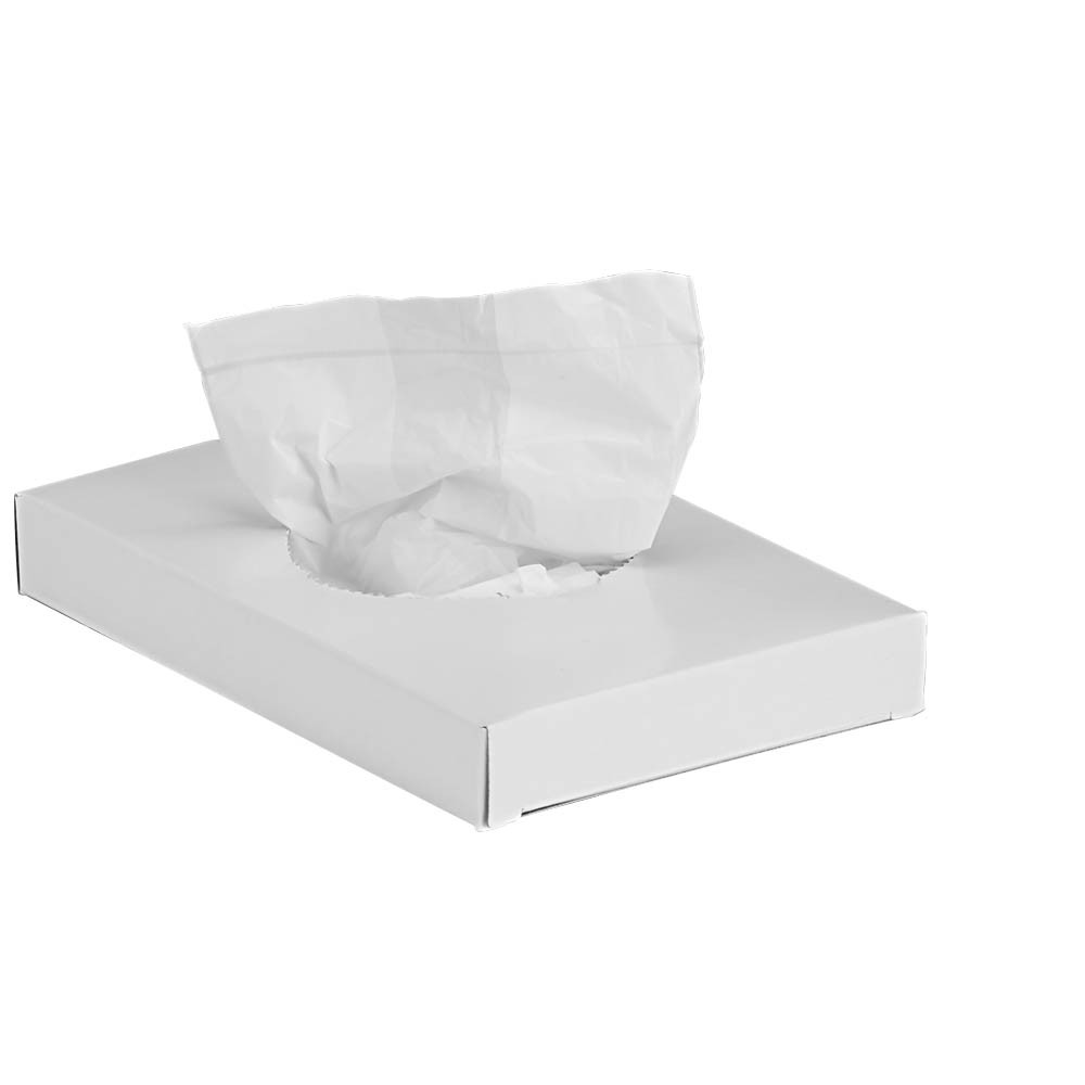 Hygienebindenbeutel PE-Hygienebag, HDPE weiß, 80 x 60 x 250 mm | 30 Beutel 