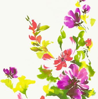 Dunilin Servietten 40 x 40 cm, 50 Stück/Pack | mit Motiv Sunrise flower 