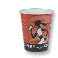 *Kaffeebecher US-Coffee-Cup  8oz/200 ml, "Coffee Crabber", d=80 mm | 50 Stück