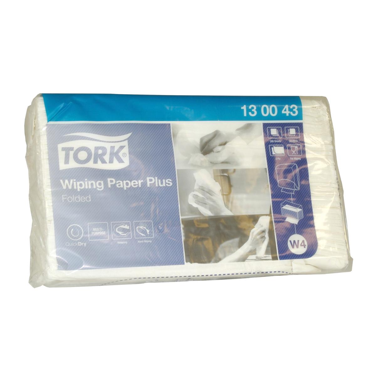 Tork Einwegwischtuch gefaltet, 2-lagig weiß 32 x 39 cm | 1000 Blatt/Karton