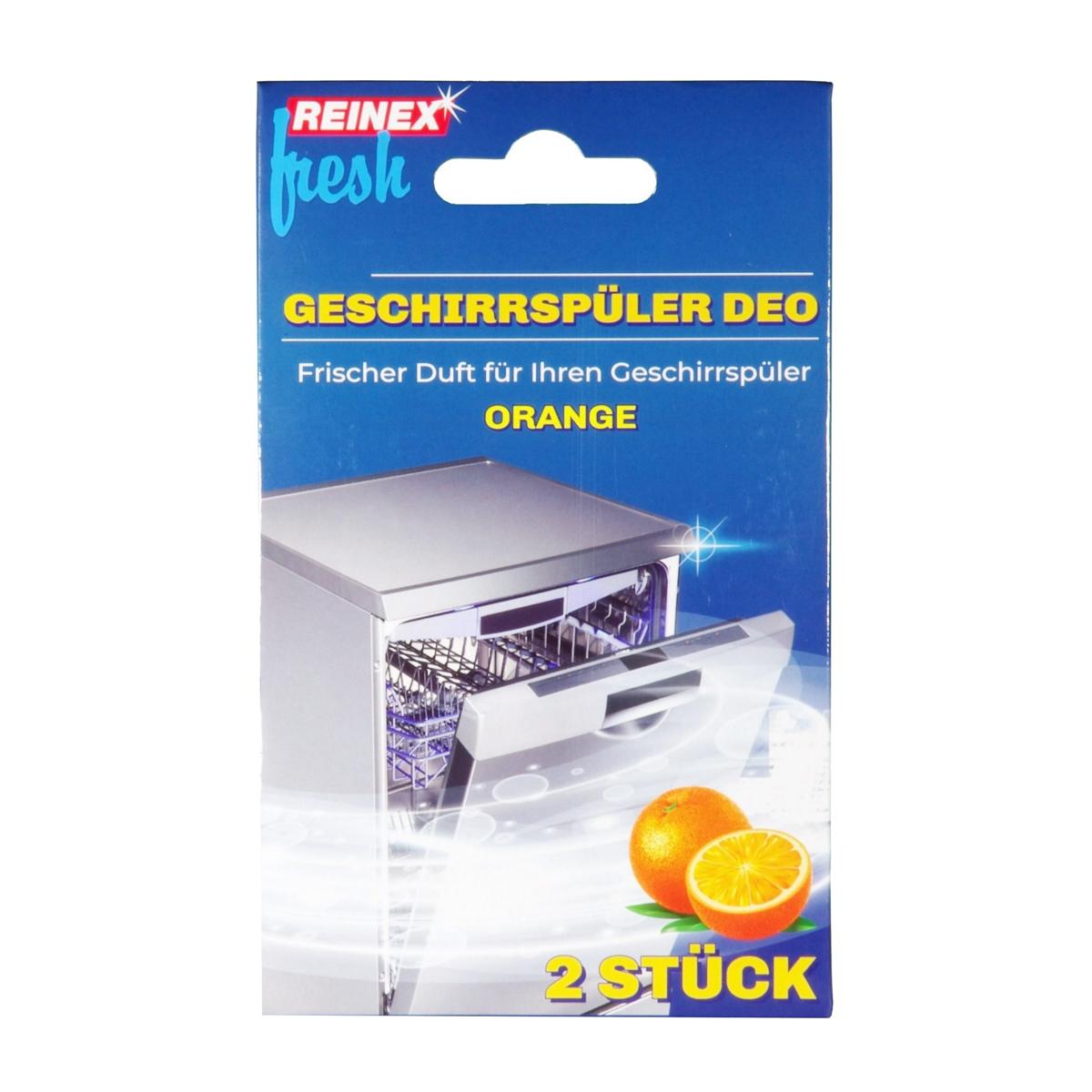 REINEX fresh Geschirrspüler-Frischeduft, Orange | 2 Stück/Pack 