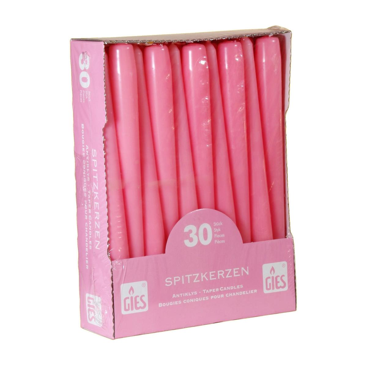 Spitzkerzen 250 x 23,5 mm, 30 Stück/Pack | altrosa 
