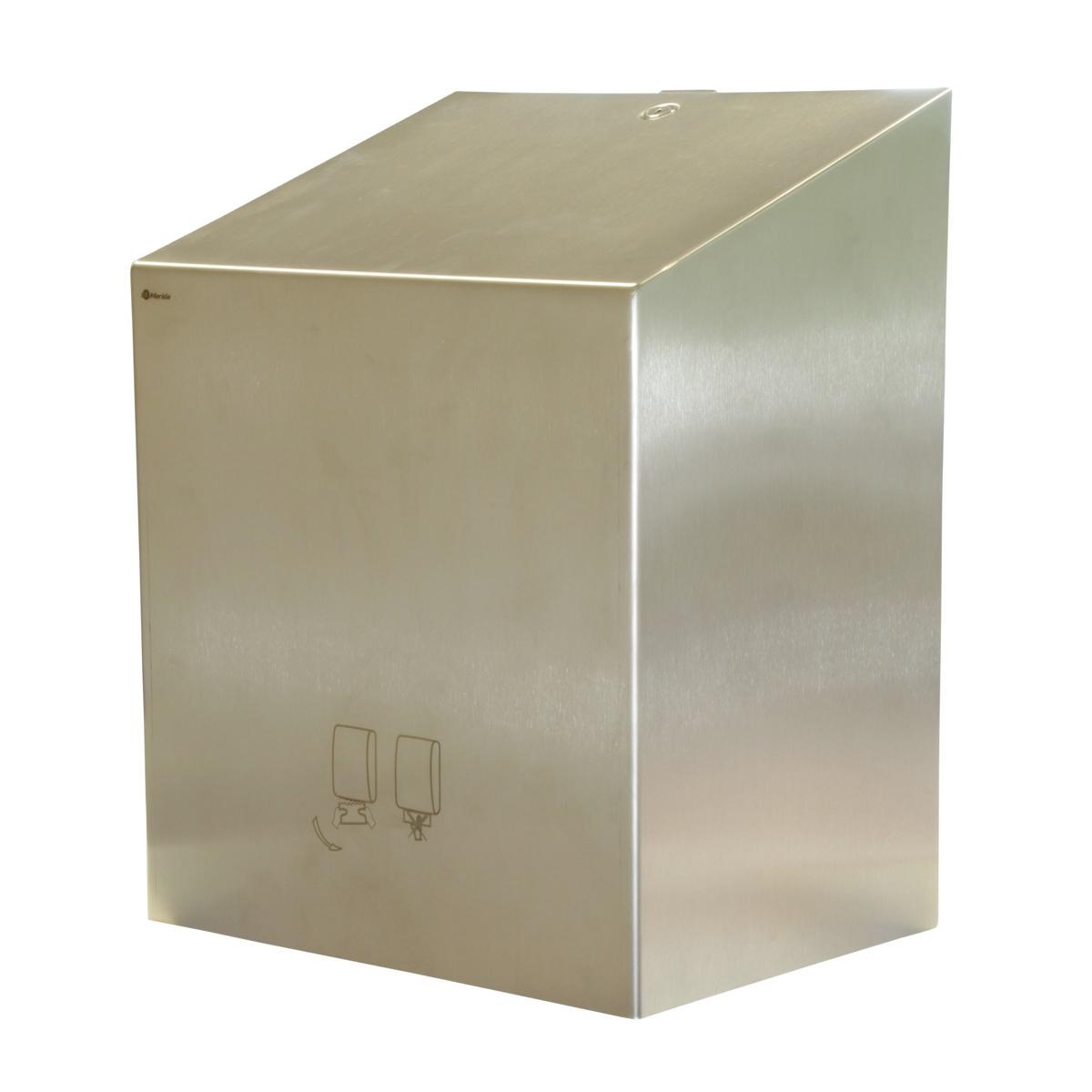 Rollenhandtuchspender "Merida CSM501" manueller Papiertransport | Edelstahl matt 
