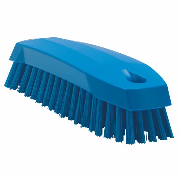 Handbürste M ,"Vikan", Borstenlänge 20 mm, medium, 165 mm | blau 