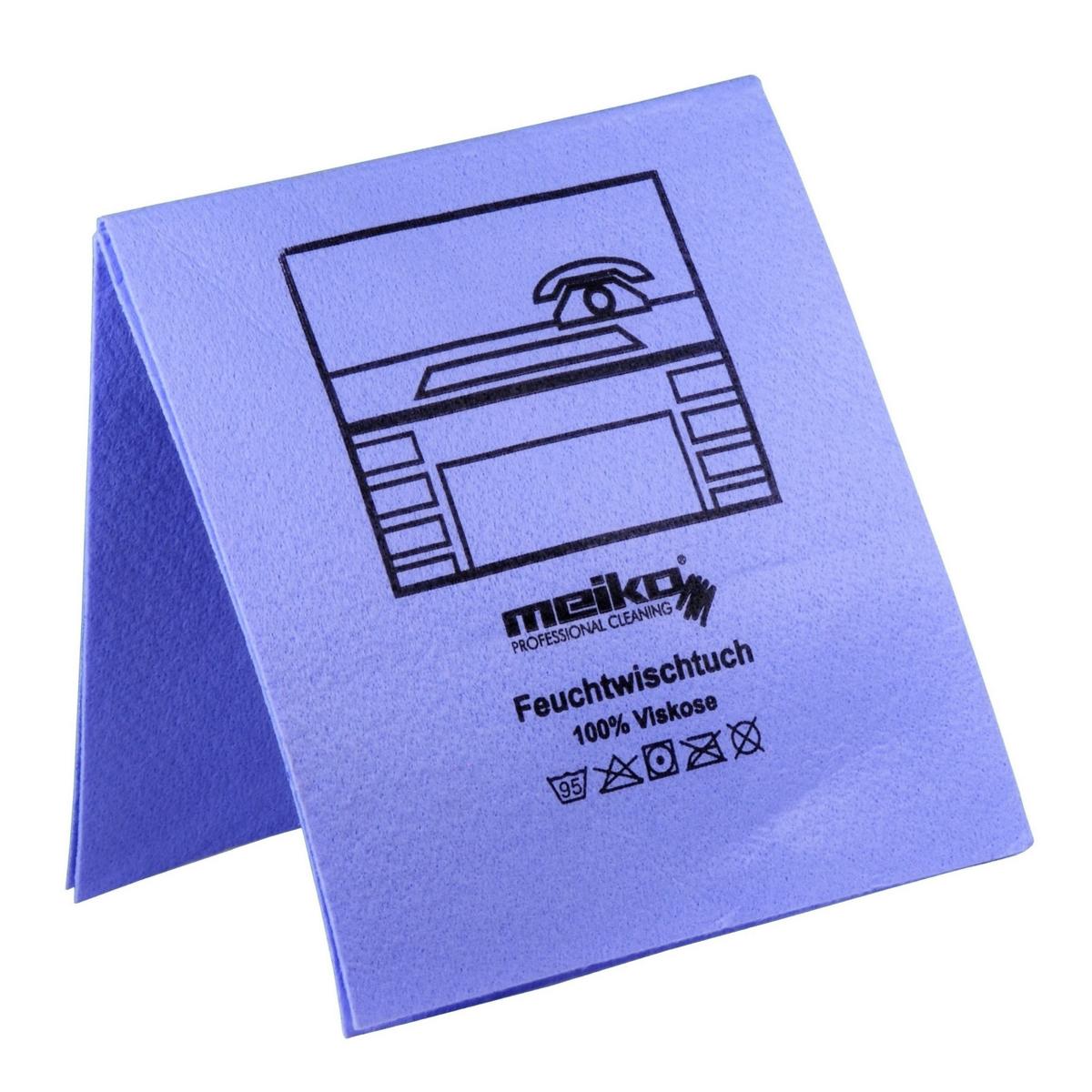 Feuchtwischtuch mit Piktogrammen 35 x 40 cm, 10 Stück/Pack | blau 
