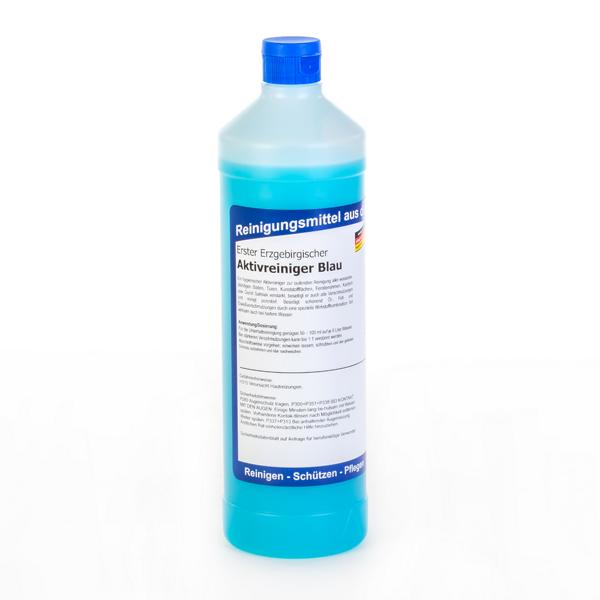 Erster Erzgebirgischer Aktivreiniger Blau |  1 Liter Rundflasche 