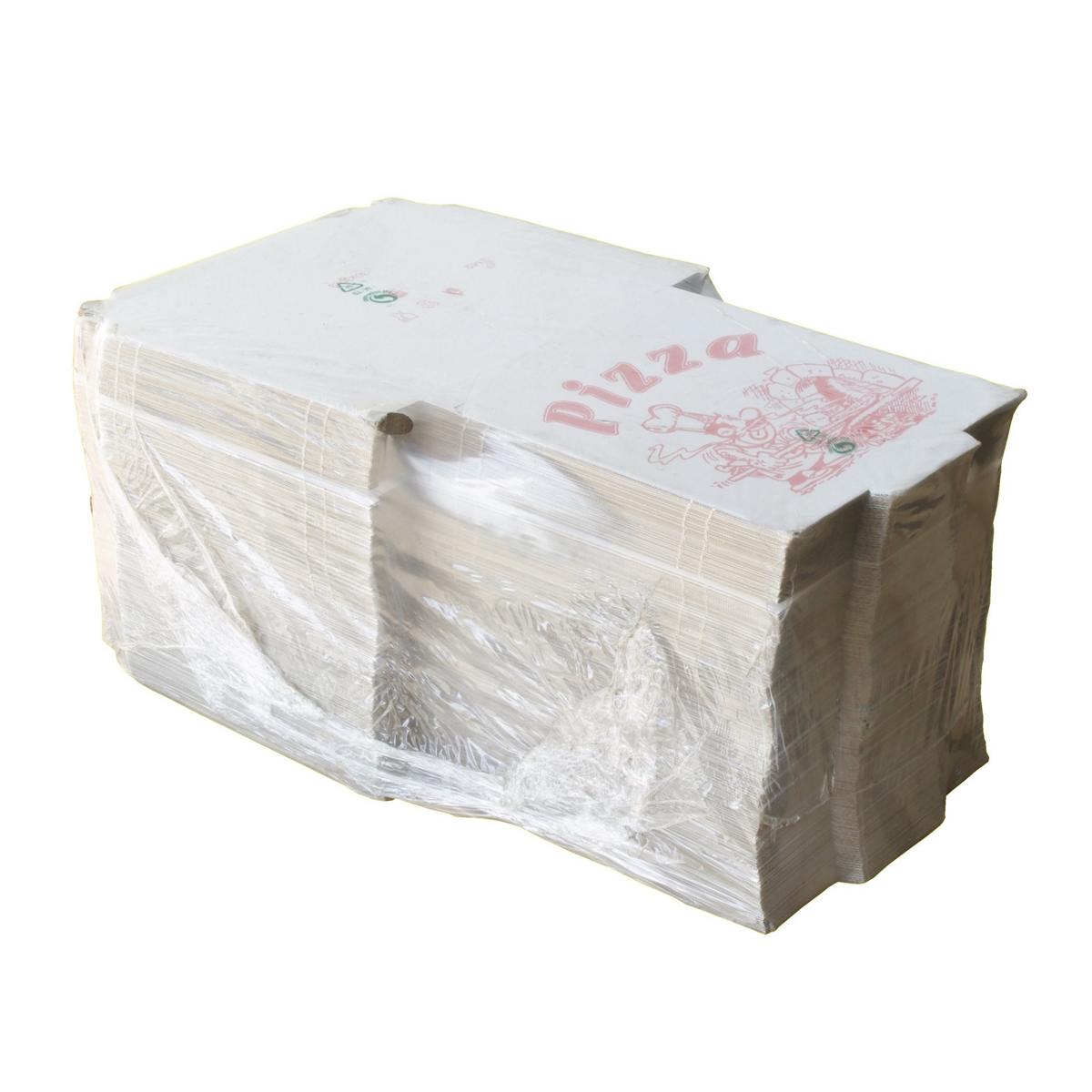 *Pizzakarton 30 x 30 x 3 cm, mit neutralem Druck | 200 Stück 