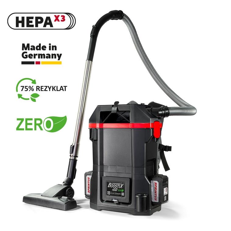 Staubsauger/Rucksacksauger Sprintus "Boostix iGO Zero 36V", Batterie Rucksacksauger | 28 cm 