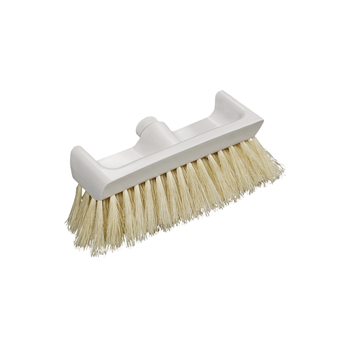 Backofenbesen 27 cm mit Schabekante | Körper weiß, Borsten weiß 
