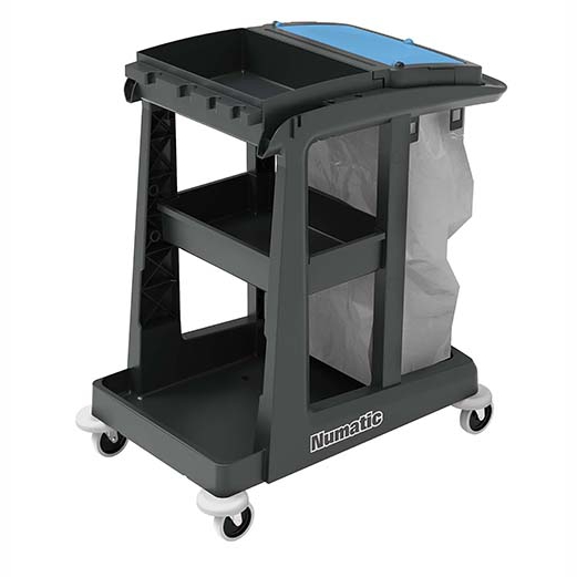 Reinigungswagen Numatic "EcoMatic EM 1", graphit | 3 Ablagen
