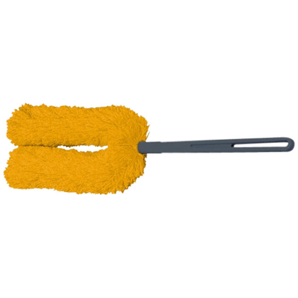 Gabelmop Vermop mit Franze, U-Form, gelb mit Handgriff | mit Stiel 
