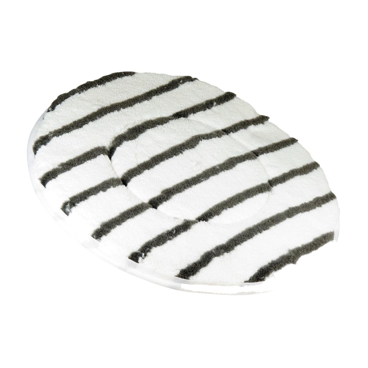 Maschinenpad/Mikrofaserpad 356 mm  - 14'' | weiß mit grauen Streifen 

