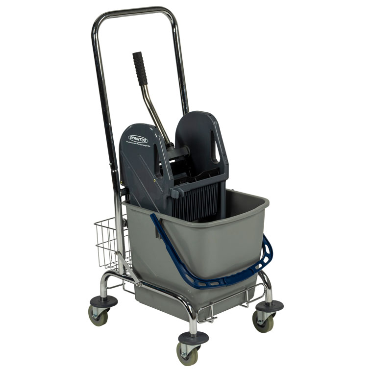 Einfach-Fahrwagen verchromt | 1 x 27 Liter 
