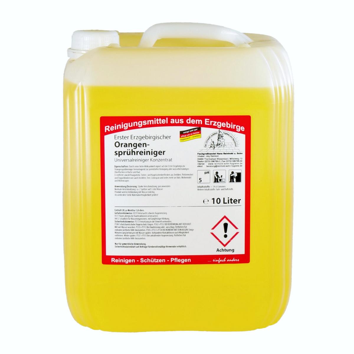 Erster Erzgebirgischer Orangensprühreiniger | 10 Liter 
