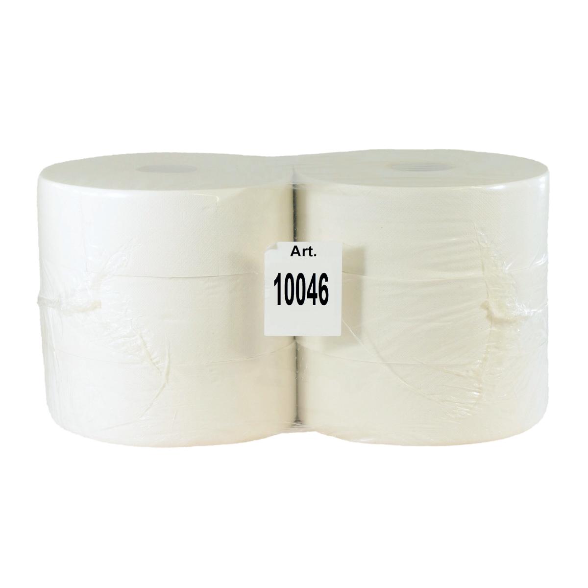 Toilettenpapier Großrolle 2-lagig, T-75 weiß, 350 m, perforiert, 1945 Blatt | 6 Rollen/Sack
