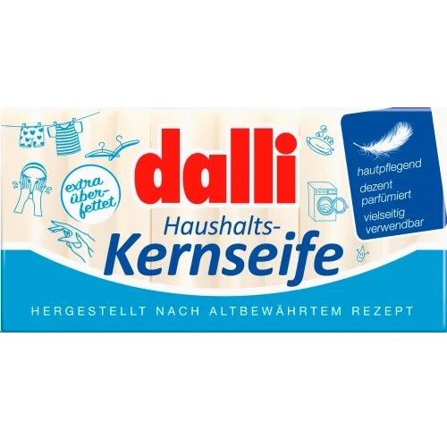 dalli Haushalts-Kernseife, Hartseife | 3 Stück je 100 g 