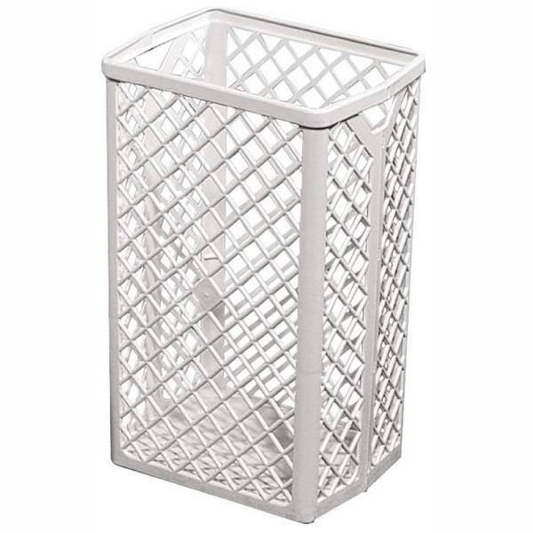 Abfallbehälter, Papierkorb eckig, durchbrochen, 35 Liter | weiß  
