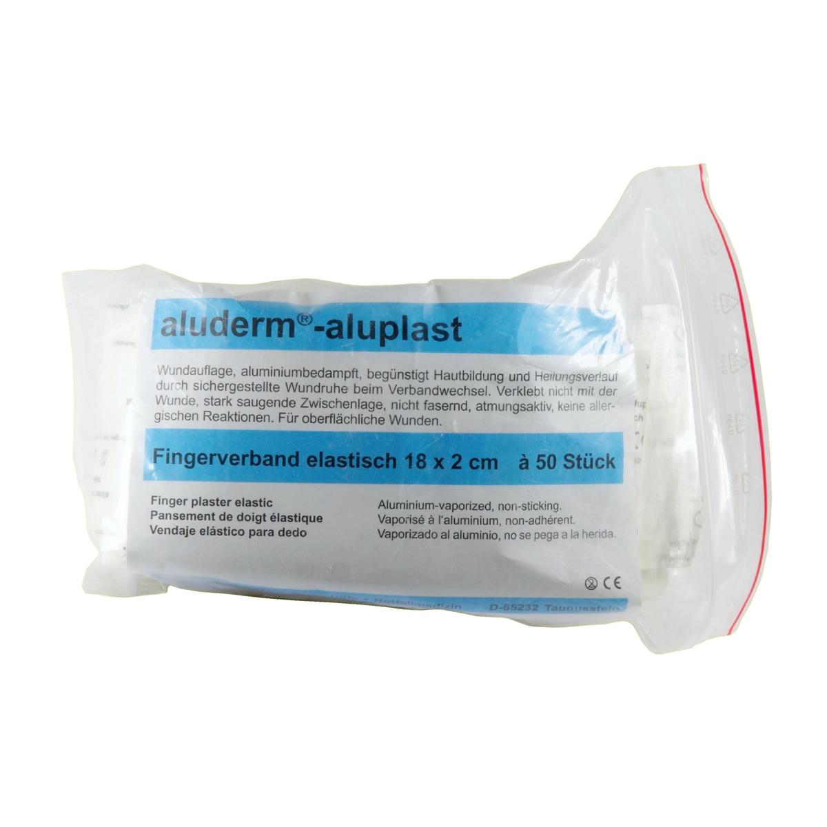 aluderm®-aluplast Fingerverband elastisch, 18 x 2 cm | 50 Stück 