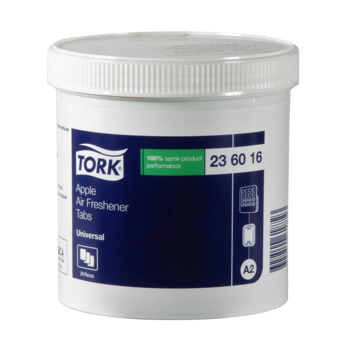 Tork Lufterfrischer-Tabs "Tork Lufterfrischer-Anhänger" mit Apfelduft | 20 Tabs 
