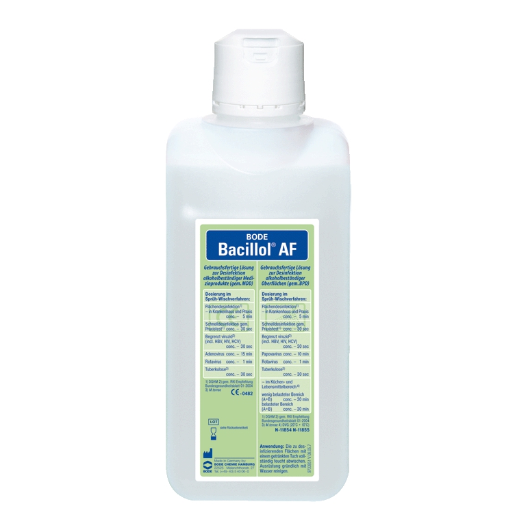 Bacillol AF, aldehydfreie, alkoholische Schnelldesinfektion für Flächen |  500 ml 
