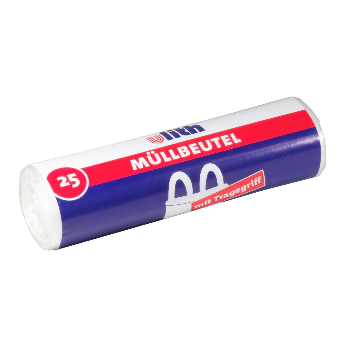 Müllbeutel  35 Liter, 8,5 µ, HDPE  transparent, 650 x 580 mm | 25 Stück/Rolle 
