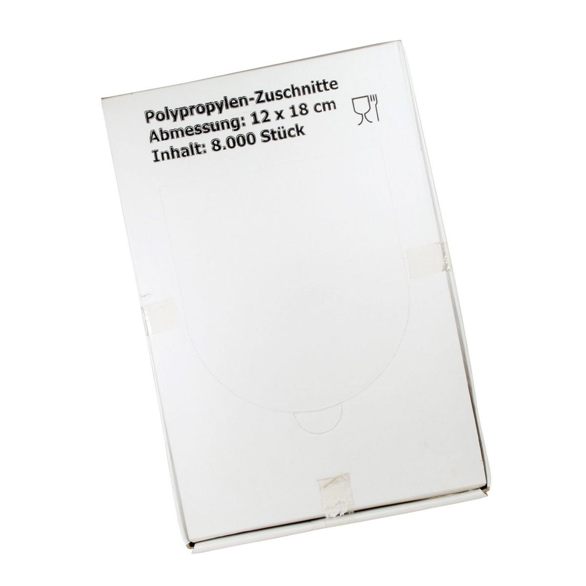 *PP-Zuschnitte 12 x 18 cm, 12my | 8.000 Stück 