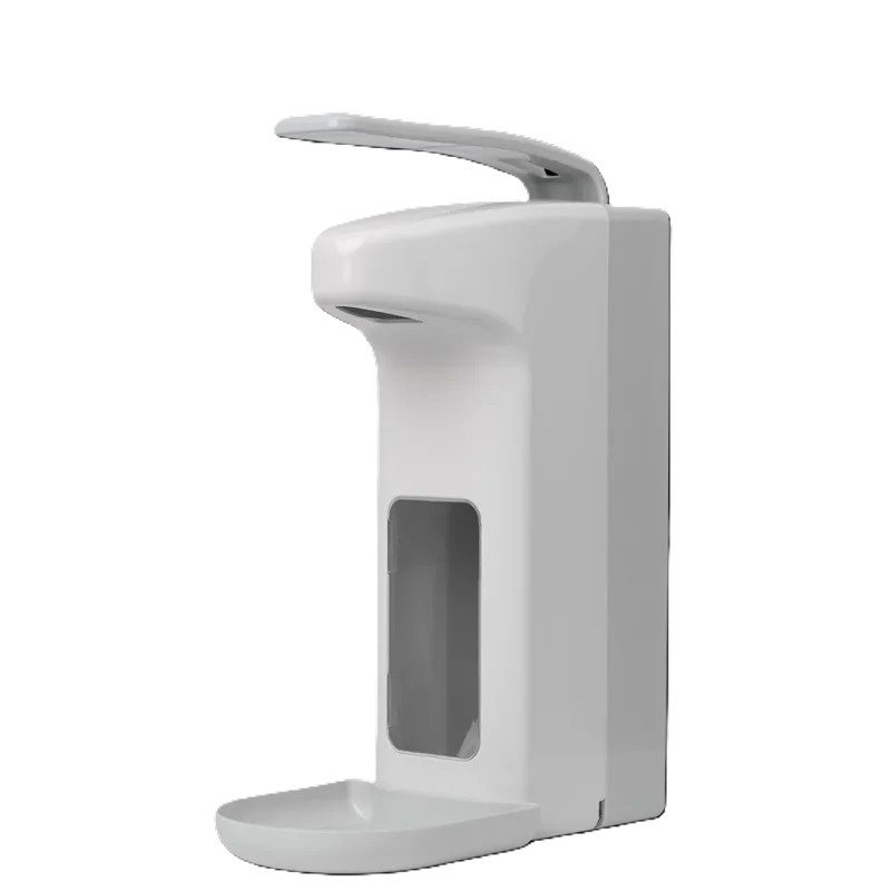 Armhebelspender für  500-ml-Flaschen, Farbe weiß/grau 