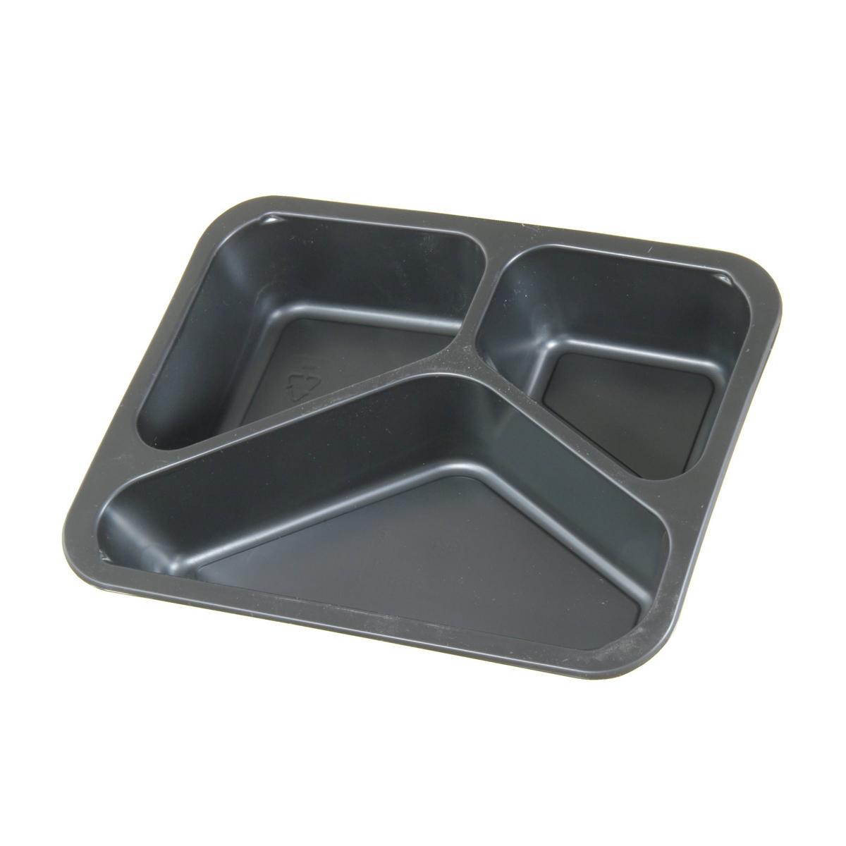 *Menüschale PP, 227 x 178 x 40 mm | 360 Stück schwarz 
