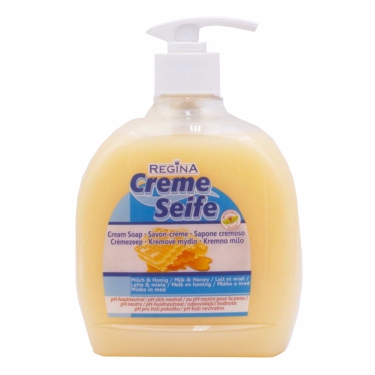 REGINA Cremeseife, 500 ml Spenderflasche | Honig-Milch 