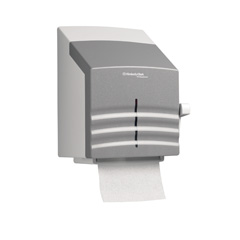 Rollenhandtuchspender "KC Controlmatic RIPPLE" manueller Papiertransport | weiß/grau
